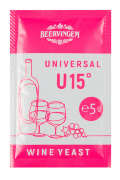 Винные дрожжи Beervingem "Universal U15" (универсальные), 5 г