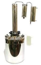 Дистиллятор фланцевый с вертикальной царгой с разборным металлическим сухопарником (ЦФОр) 13 ТЭН