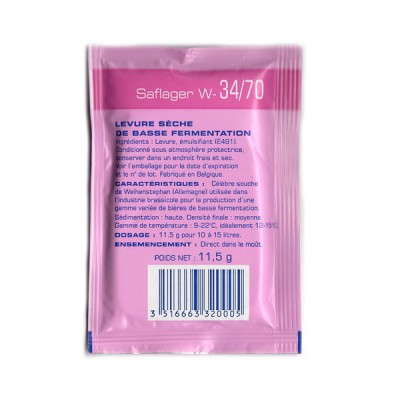Дрожжи пивные Fermentis Saflager W34/70 11.5 грамм