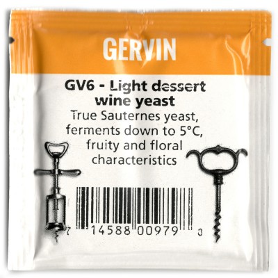 Винные дрожжи Gervin GV6 "Light Dessert Wine , 5 г