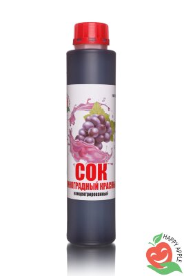 Сок концентрированный Виноградный красный бутылка 1 кг